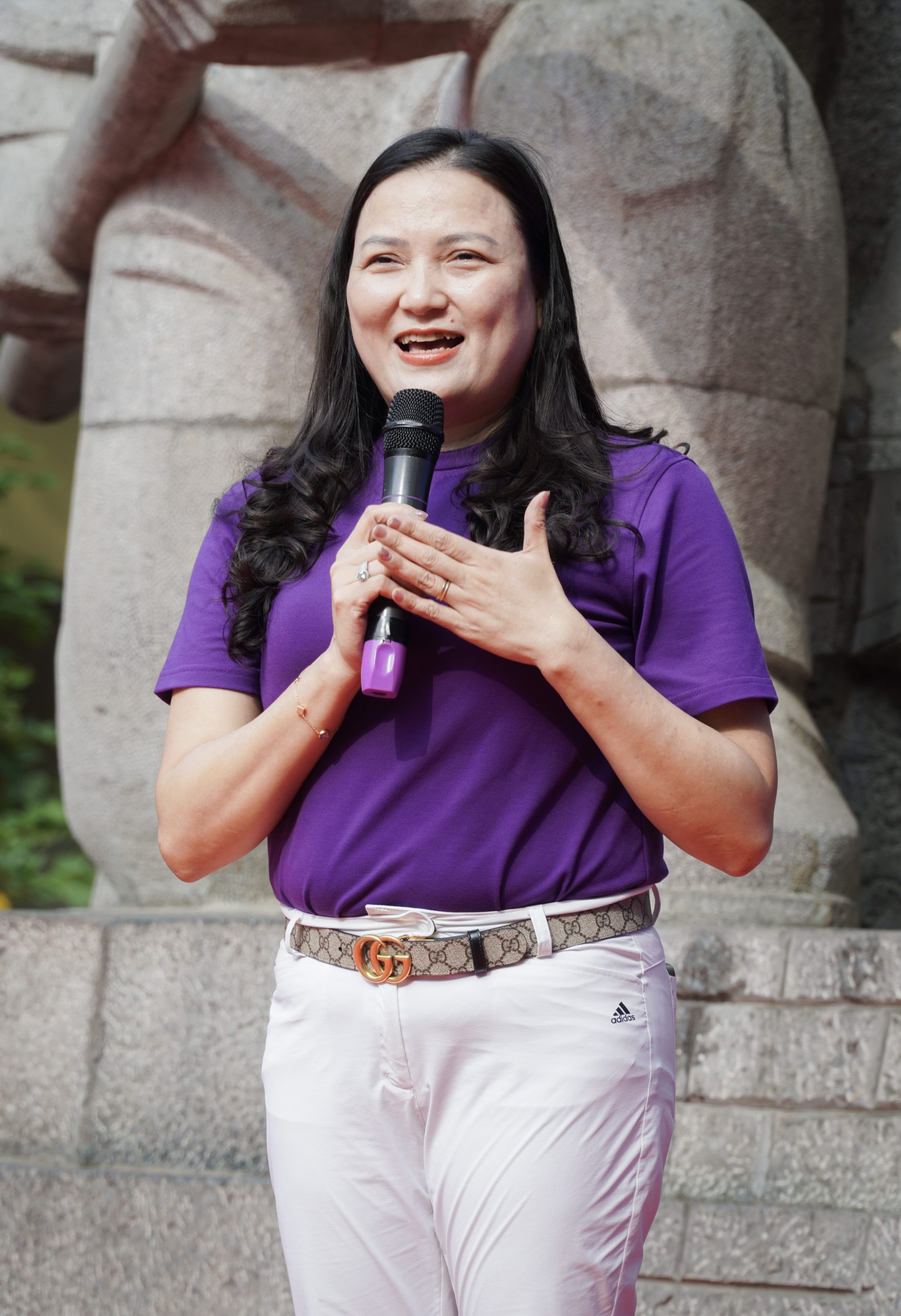 Ms Đỗ Thị Thanh Hương chia sẻ kinh nghiệm chăm sóc sức khỏe tại chương trình 