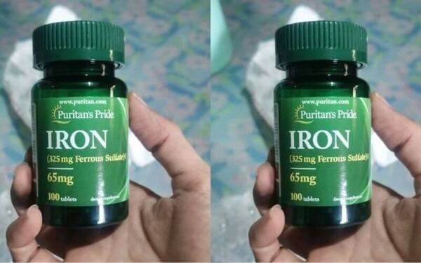 Viên uống Puritan's Pride Ferrous Iron Sulfate bổ sung dưỡng chất cho cơ thể