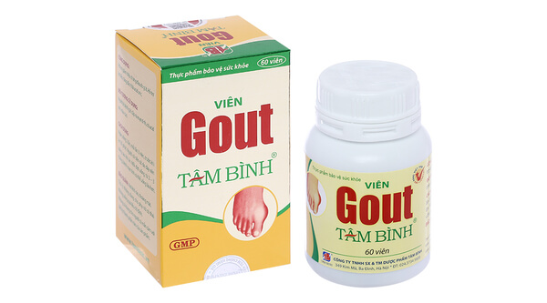 Thực phẩm chức năng giảm axit uric viên gout Tâm Bình