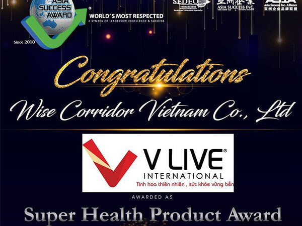 Thương hiệu V Live được vinh danh hạng mục “Siêu sản phẩm chăm sóc sức khỏe”